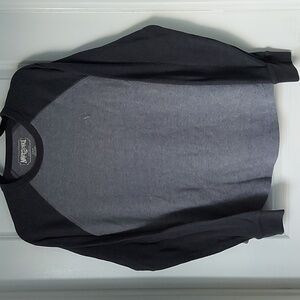 American Eagle Outfitters grey and black raglan sleeve tee